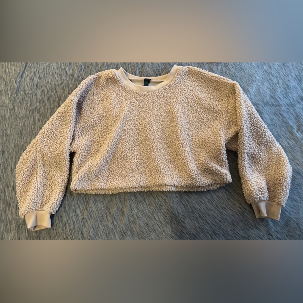 Wild Fable Teddy Crop Sweater size large